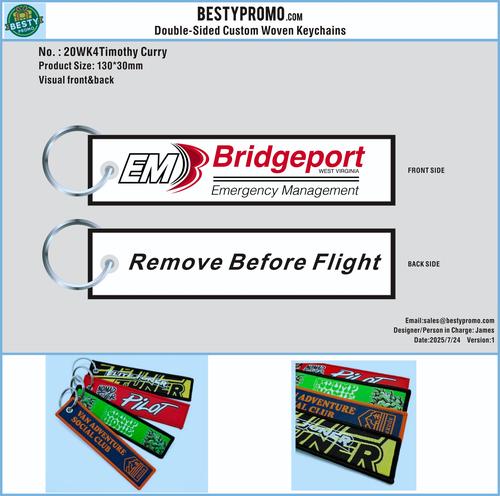 Double Sided Woven Keychain-20WK4Timothy Curry 250725