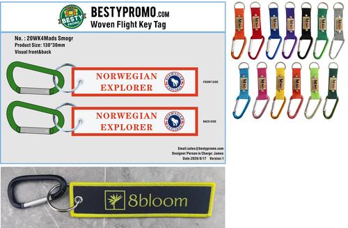 Custom Dye Sublimation Lanyards/Woven Flight Key Tag-20260819-20-RE