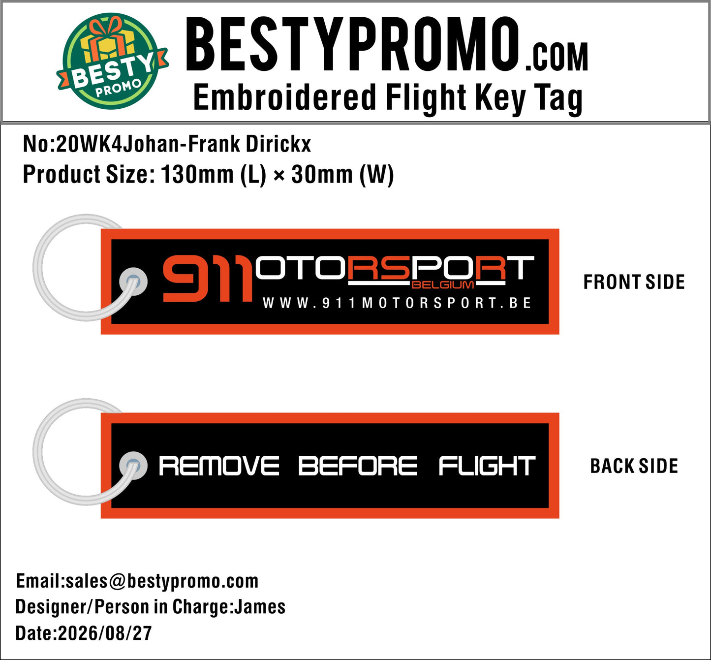 Custom Double-Sided Embroidered Flight Key Tag-20260830-20