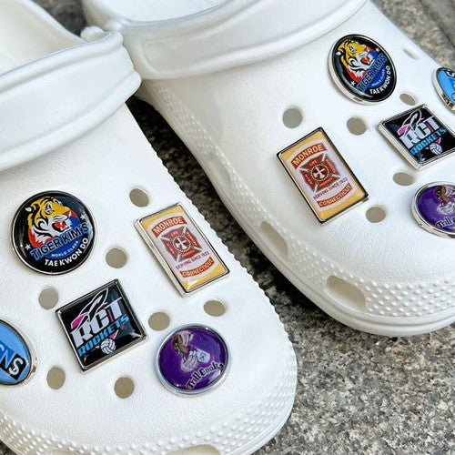 3D Epoxy Metal Clog Charms