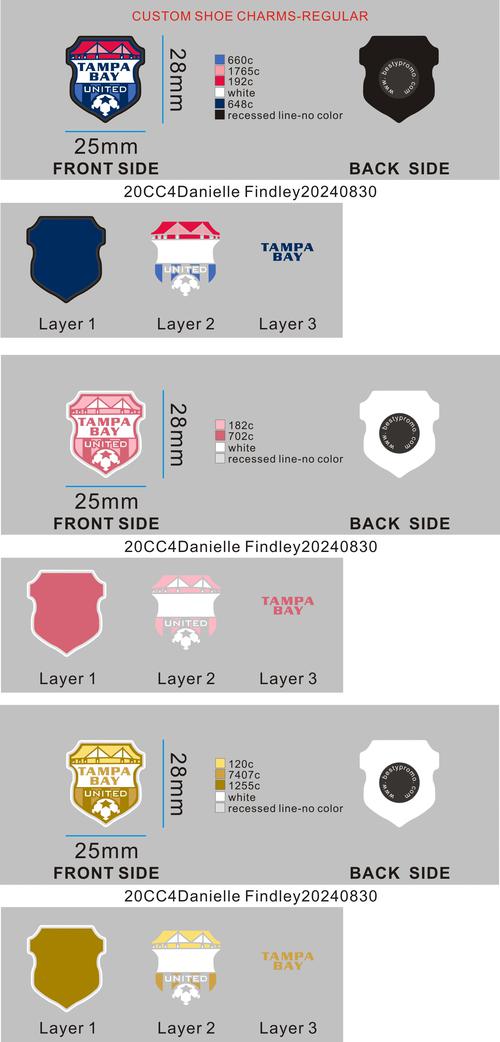 CUSTOM SHOE CHARMS-Reorder 20CC4Danielle Findley