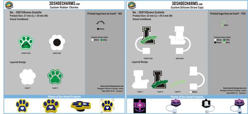 CUSTOM SHOE CHARMS AND STRAW TOPPERS-20CC4Donna Costello