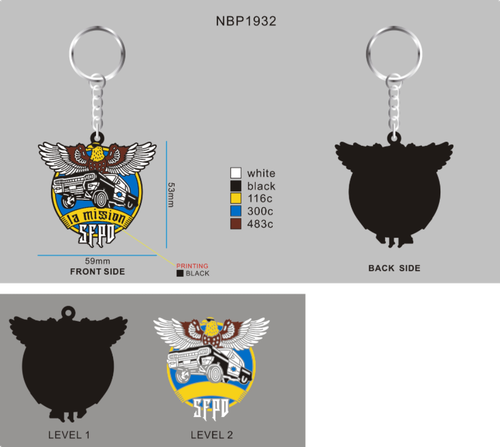 Custom 3D Die Cut Rubber Keychains-260424-05-RE
