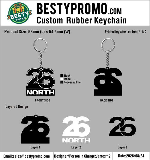 Custom 3D Die Cut Rubber Keychains – 20260828-20