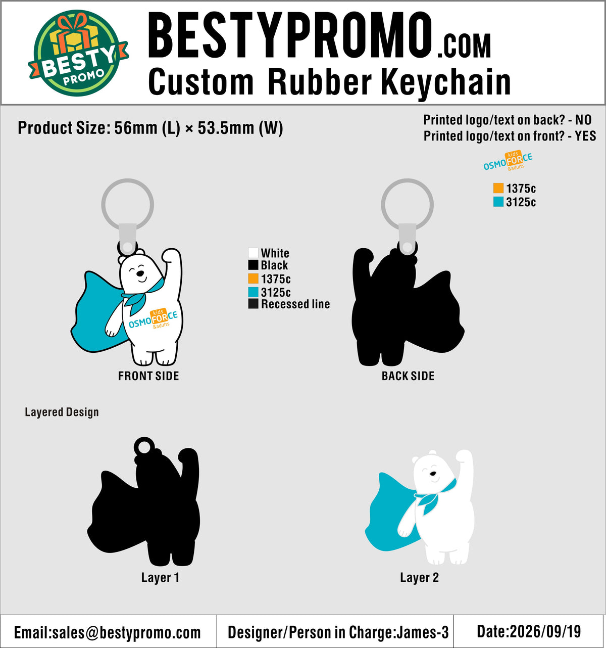 Custom 3D Die Cut Rubber Keychains – 20260921-20