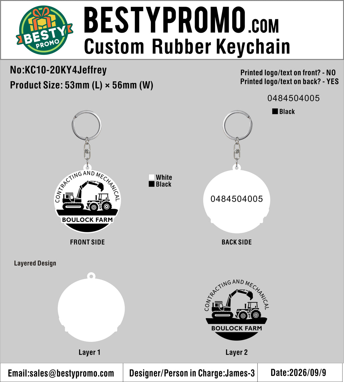 Custom 3D Die Cut Rubber Keychains – 20260912-20
