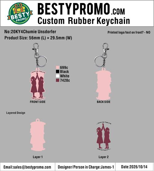 Custom 3D Die Cut Rubber Keychains -20261021-20