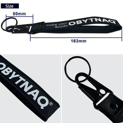 Premium Thick Woven Keychain – Extended (Wrist Strap)