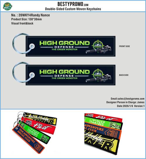 Double Sided Woven Keychains-20WK4Randy Nance260106