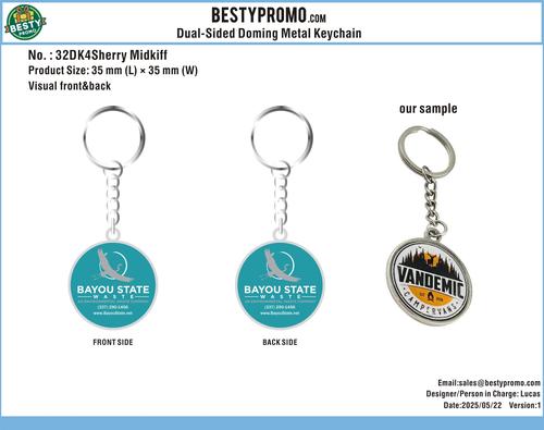Dual-Sided Doming Metal Keychain - 32DK4Sherry Midkiff20250528