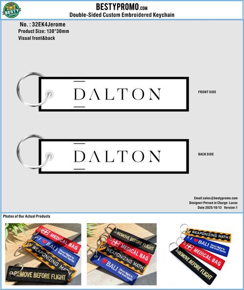 Double Sided Embroidered Keychain 32Ek4Jerome 20251013