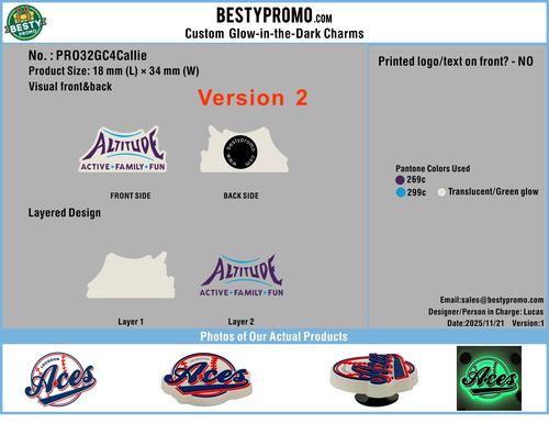 Shoe Charms - Glow in dark 32GC4Callie 20251121