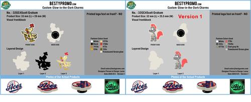 Glowing in the Dark Rubber Clog Charms 32GC4Scott Graham 20250906