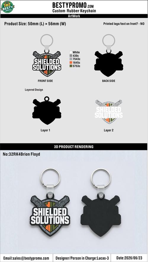 Custom 3D Die Cut Rubber Keychains – 20260624-32-1