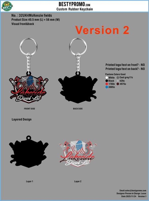 Rubber Keychain 32RK4McKenzie fields 20251124