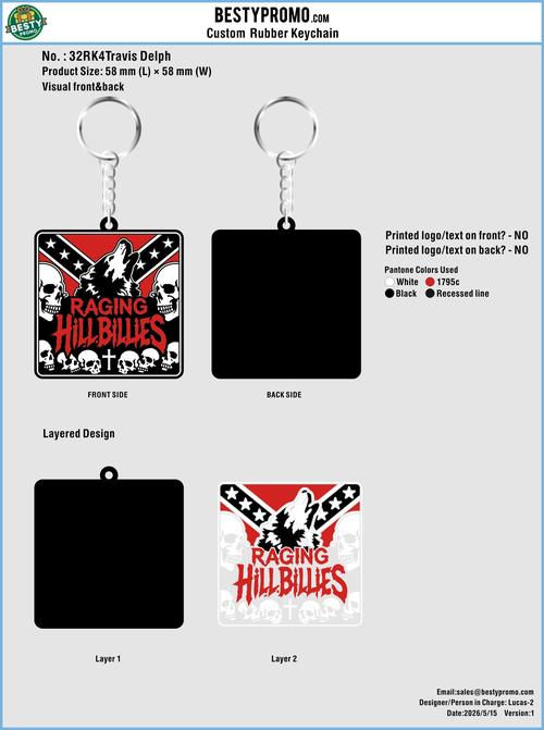 Custom 3D Die Cut Rubber Keychains – 20260521-32-2