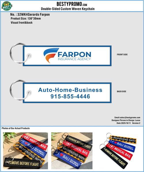 Double Side Woven Keychains 32WK4Gerardo Farpon 20251011