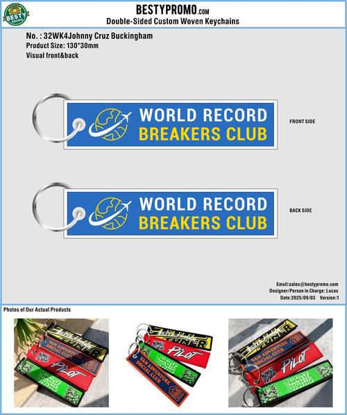 Double Sided Woven Keychains 32WK4Johnny Cruz Buckingham  20250903