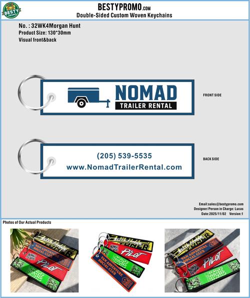 Double Sided Woven Keychain 32WK4Morgan Hunt 20251101（Updated）