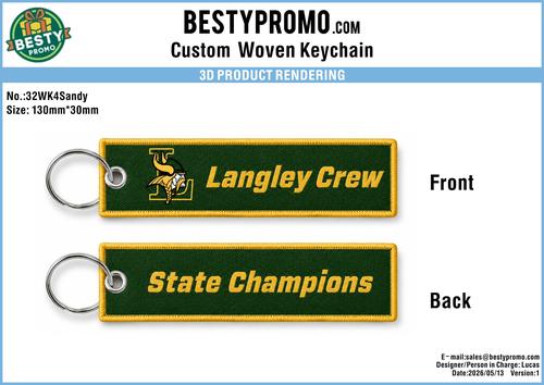 Custom Double-Sided Woven Flight Key Tag-20260521-32-1