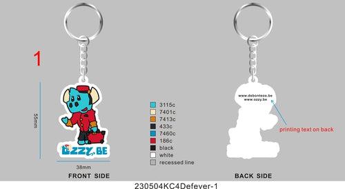 CUSTOM 3D DIE CUT RUBBER KEYCHAINS-KC4Defever10