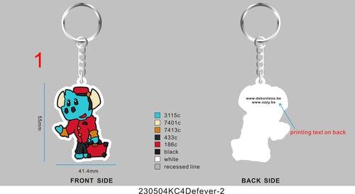 CUSTOM 3D DIE CUT RUBBER KEYCHAINS-KC4Defever10