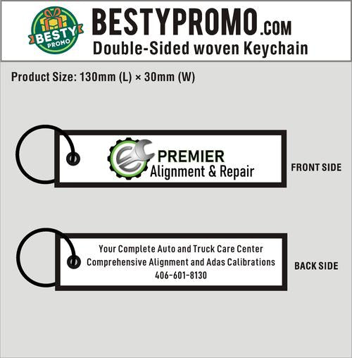 Custom Double-Sided Woven Flight Key Tag-260611-05
