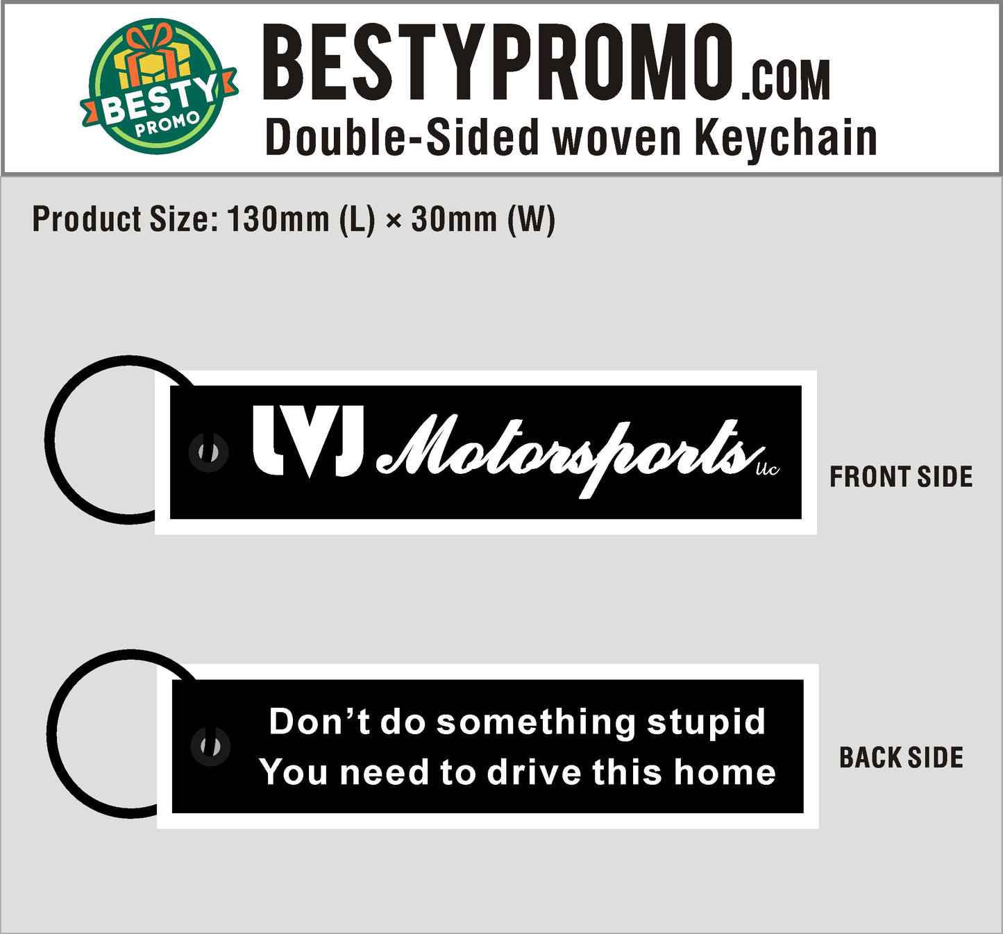 Double-Sided Woven Flight Key Tag-260626-05