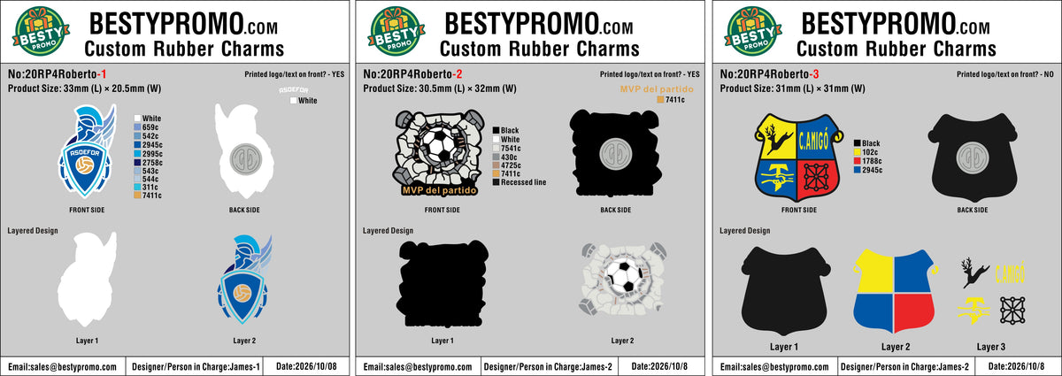 Custom 3D Die-Cut Soft PVC Rubber Lapel Pin (Badge) – 20261015-20-RE