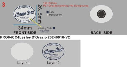 CUSTOM RUBBER CHARMS - GLOW IN THE DARK - 4CC4Lesley D'Orazio 202409