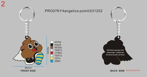 CUSTOM RUBBER KEYCHAIN 07KY4angelica pomili
