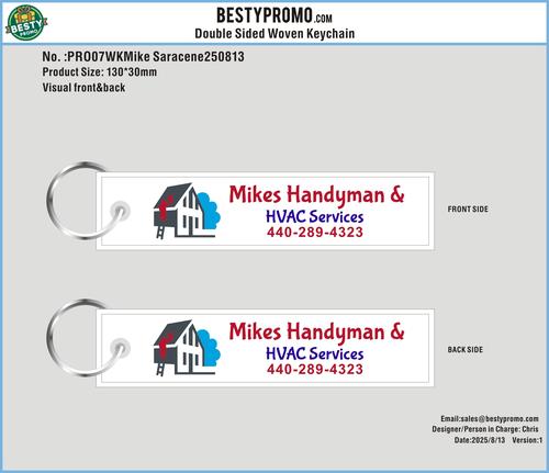 Double Sided Woven Keychains 07WKMike Saracene250813-RE