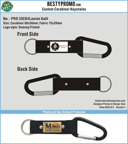 Custom Carabiner Keychains/Custom 3D Rubber Keychains 33CK4Lauren Galli250904