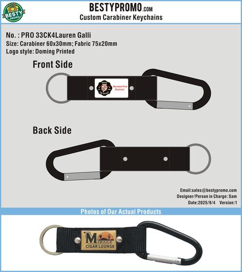 Custom Carabiner Keychains/Custom 3D Rubber Keychains 33CK4Lauren Galli250904