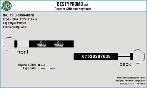 Custom Silicone Wristband Keychains-33SK4Chris250916