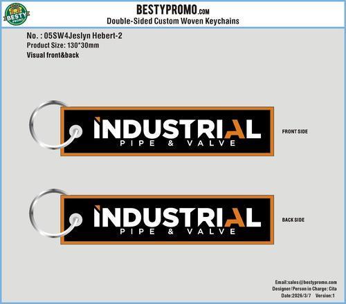 Custom Woven Flight Key Tag-05-industrial Pipe & Valve