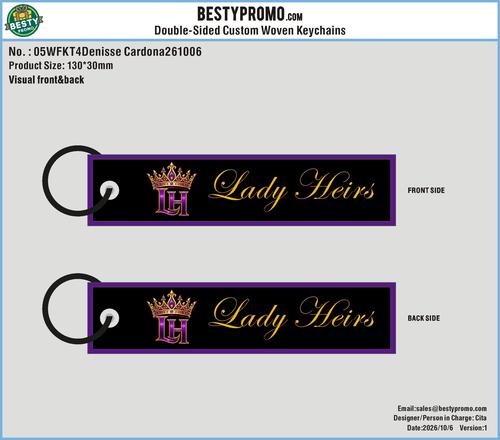Custom Double-Sided Woven Flight Key Tag-261008-05-2