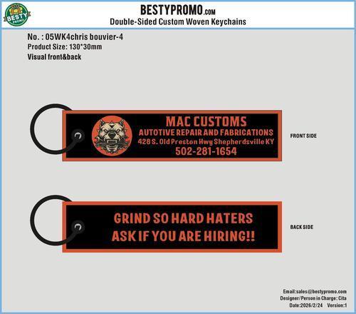 Custom Woven Flight Key Tag-05WK4chris bouvier