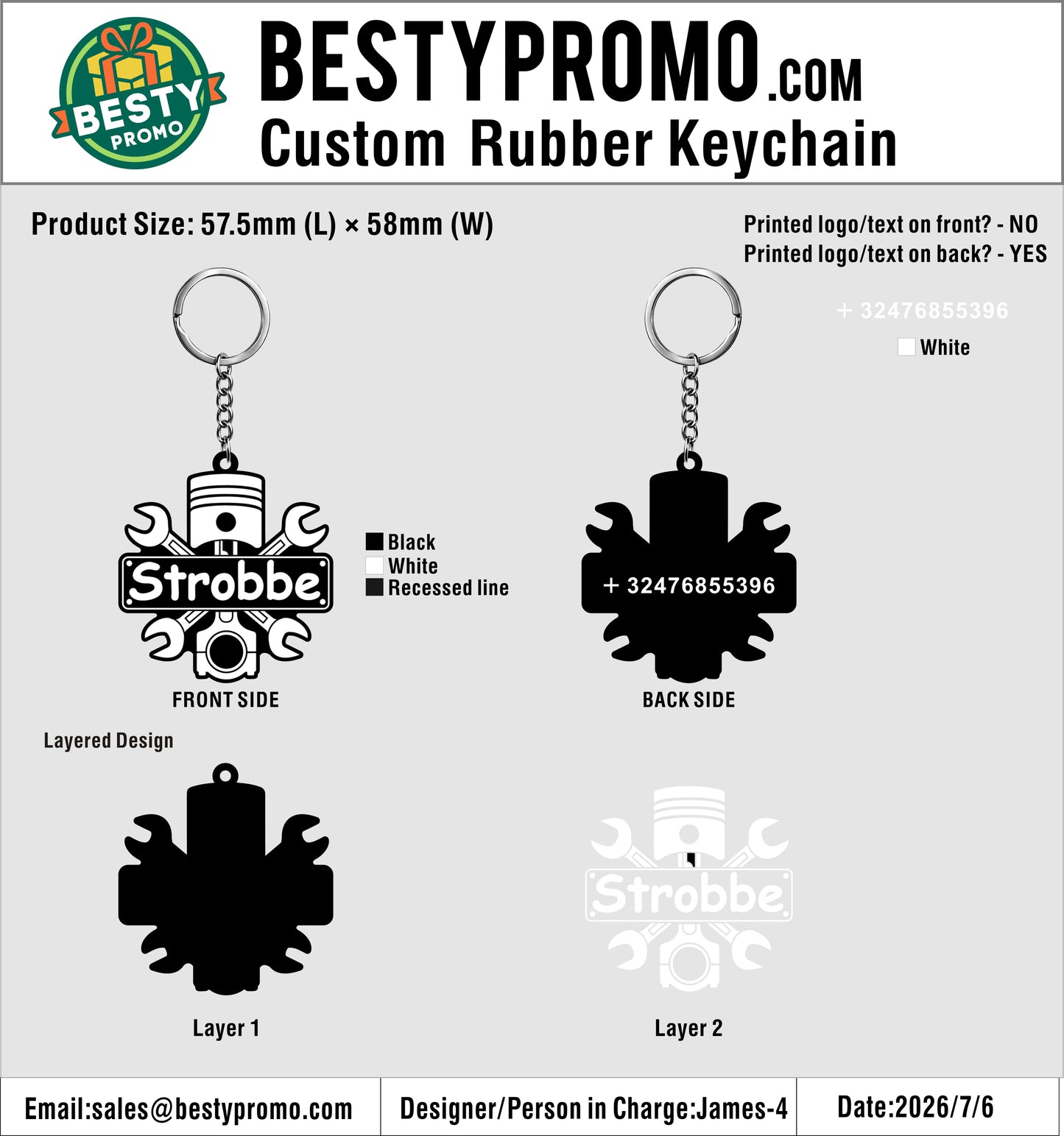 Custom 3D Die Cut Rubber Keychains - 20260706-20