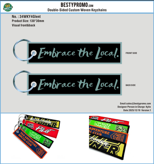 Pro-Double Sided Woven Keychains34EKY4Glen251219