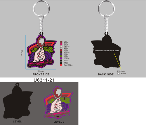 CUSTOM RUBBER KEYCHAIN 21-Reorder U6311
