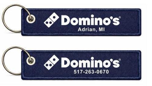 Custom Double-Sided Woven Flight Key Tag – 20260415-20-2