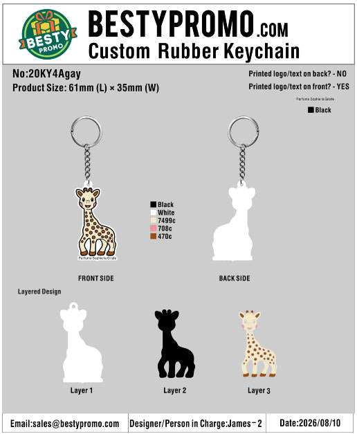 Custom 3D Die Cut Rubber Keychains - 20260810-20