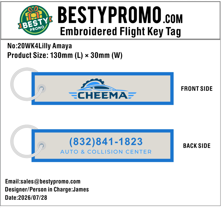 Custom Double-Sided Embroidered Flight Key Tag-20260814-20