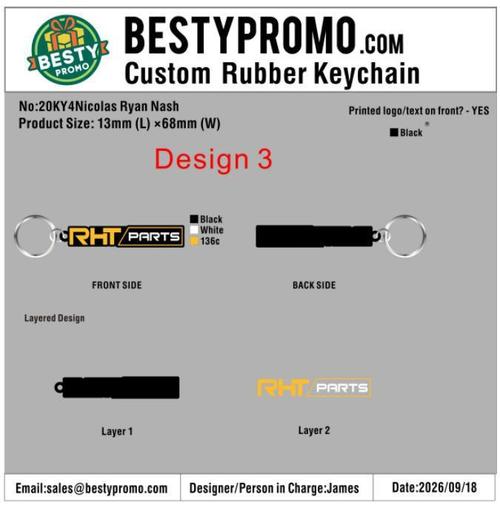 Custom 3D Die Cut Rubber Keychains – 20260921-20