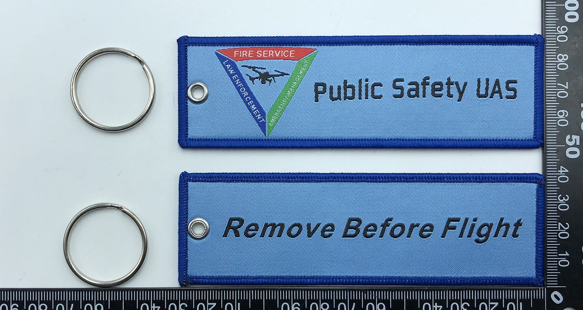 Custom Double-Sided Woven Flight Key Tag - 20260928-20-RE