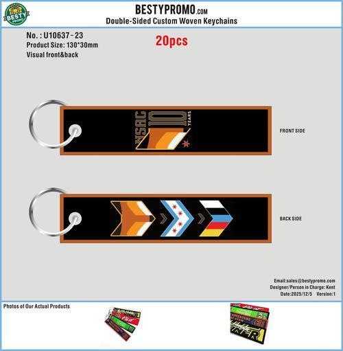 CUSTOM Woven Keychain-23-Order U10637-make up the difference
