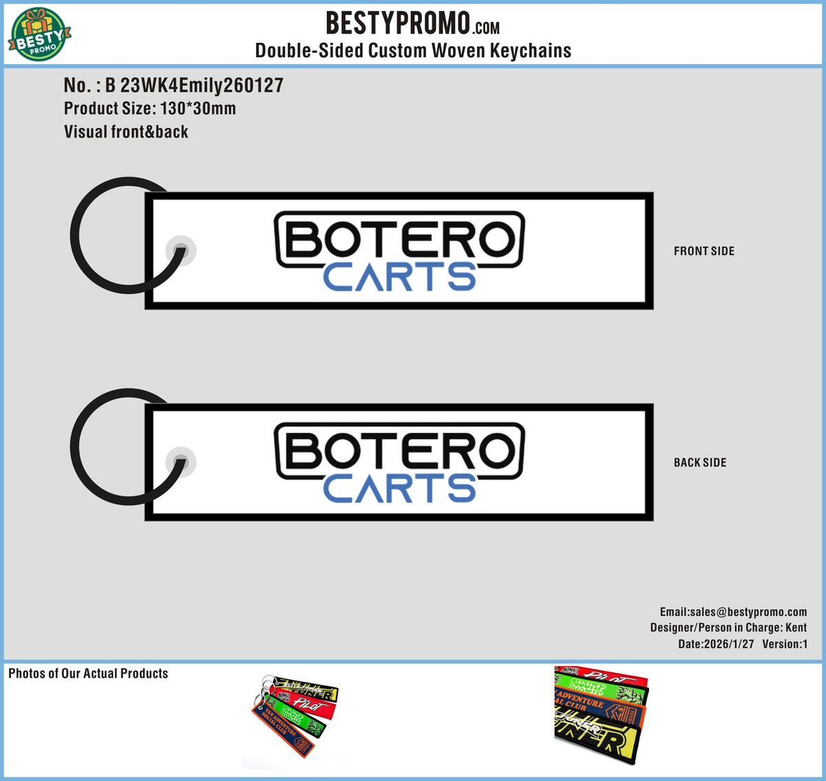 Custom Double-Sided Woven Flight Key Tag-20260909-23-RE