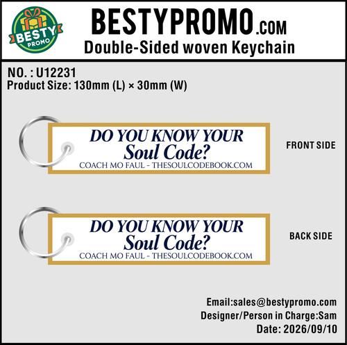 Custom Double-Sided Woven Flight Key Tag - 20260910 - 33 - RE