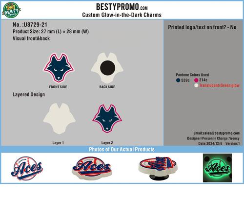 CUSTOM CHARMS Glowing - 21 Reorder U8729-Deposit